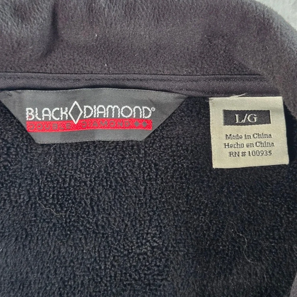 Black Diamond Double Diamond Softshell‎ Full Zip Jacket Mens size Large